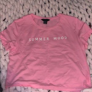 Cropped summer mood shirt